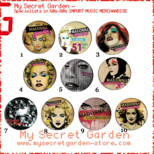Madonna - Celebration Pop Art  Pinback Button Badge Set 1a or 1b ( or Hair Ties / 4.4 cm Badge / Magnet / Keychain Set )